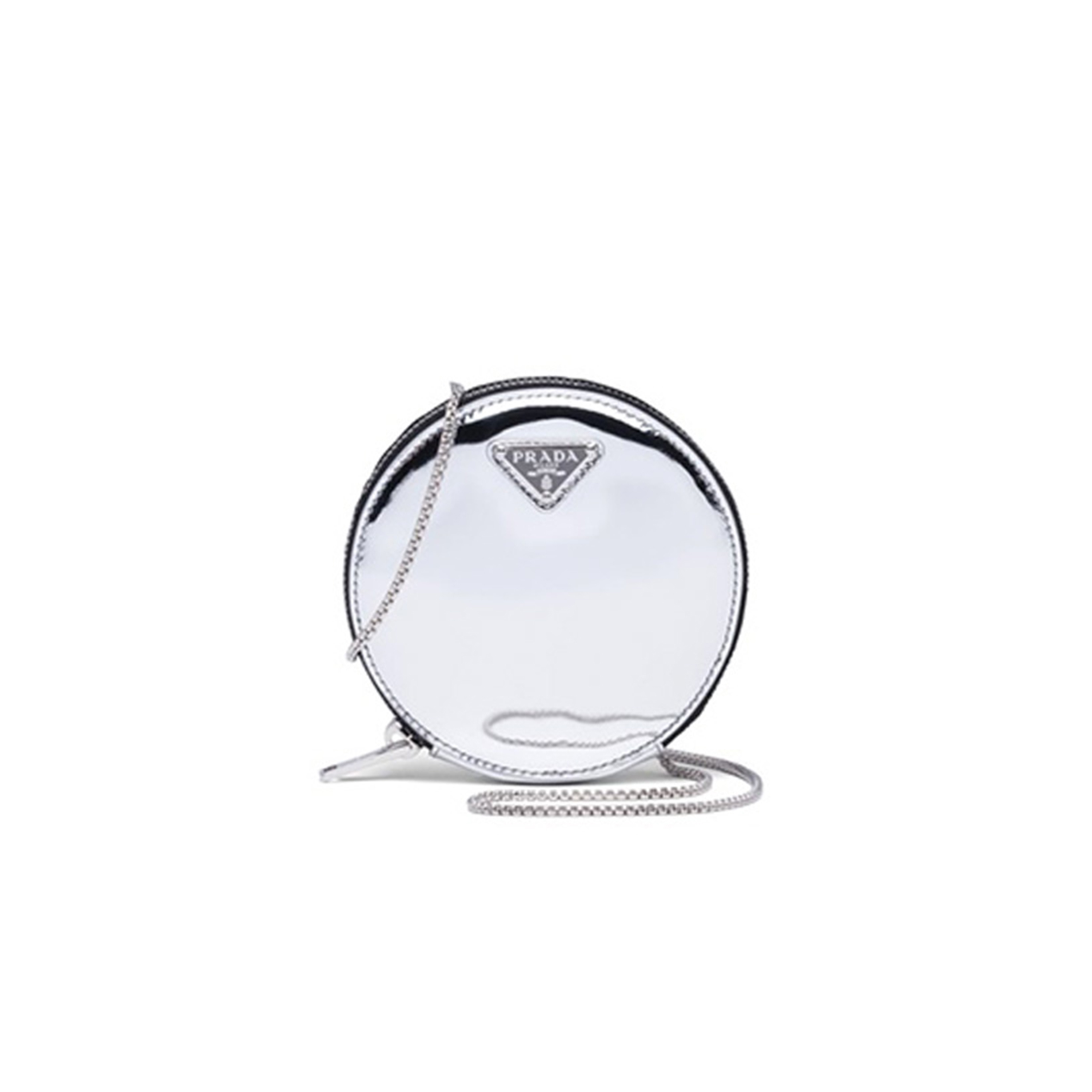 Pra*a glossy leather mini clutch 1nr003 (12*12*2cm)